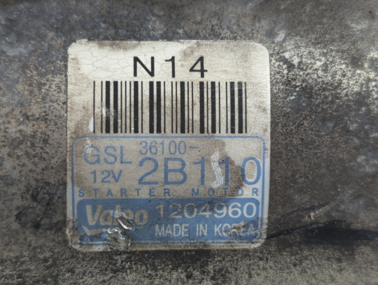 2014-2019 Kia Soul Car Starter Motor Solenoid OEM P/N:1204960 36100-2B110 Fits Fits 2014 2015 2016 2017 2018 2019 OEM Used A
