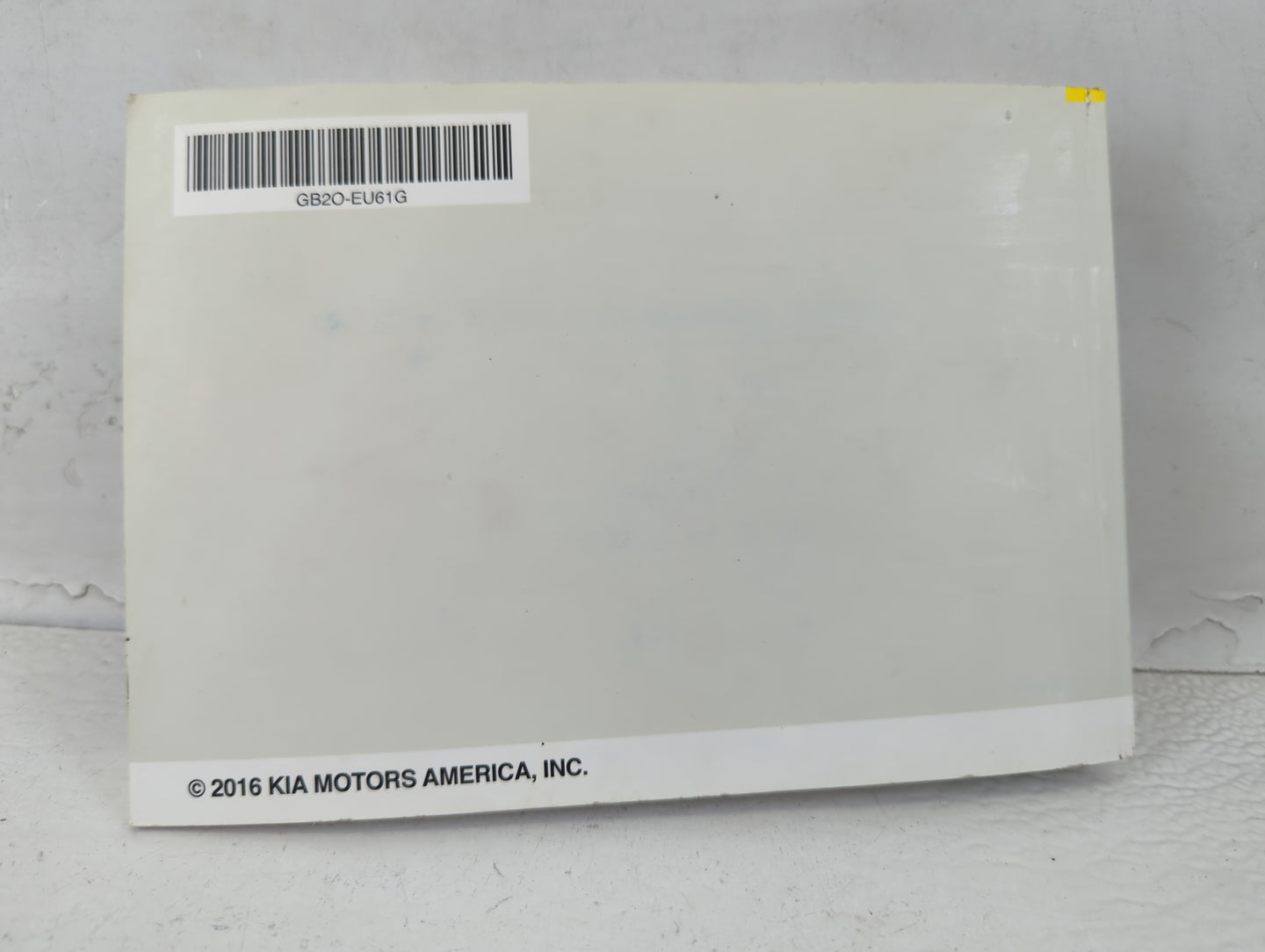 2016 Kia Soul Owners Manual Book Guide P/N:GB2O-EU61G OEM Used Auto Parts - Oemusedautoparts1.com