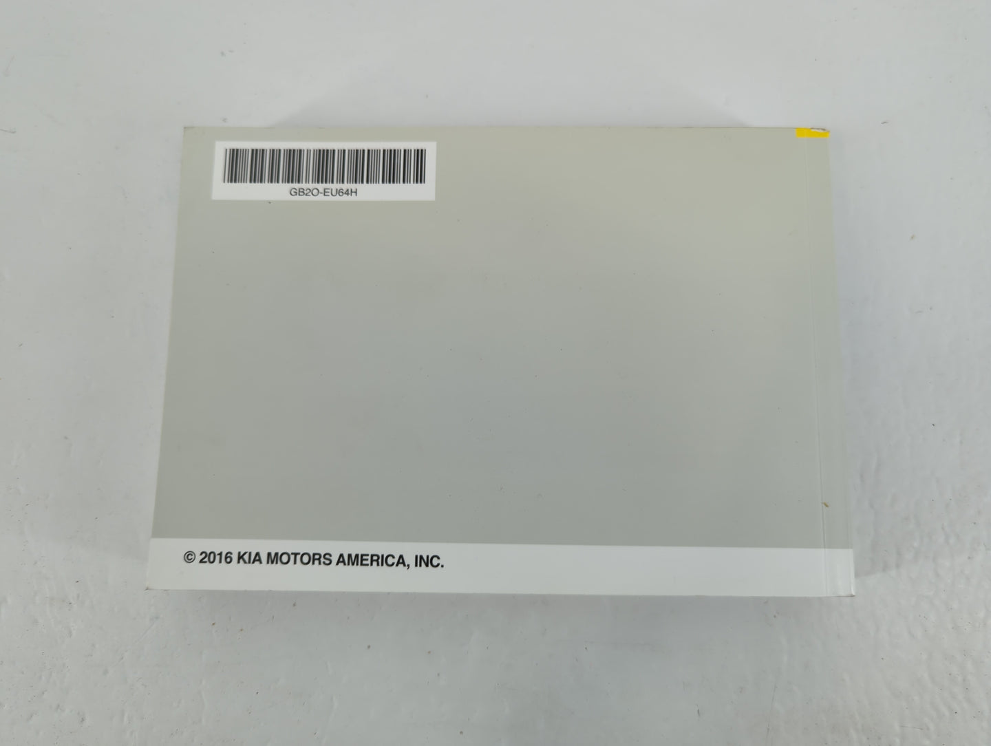 2016 Kia Soul Owners Manual Book Guide P/N:GB2O-EU64H OEM Used Auto Parts - Oemusedautoparts1.com