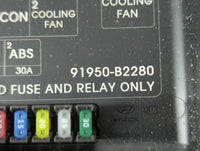2016 Kia Soul Fusebox Fuse Box Panel Relay Module P/N:91950-B2280 Fits OEM Used Auto Parts - Oemusedautoparts1.com