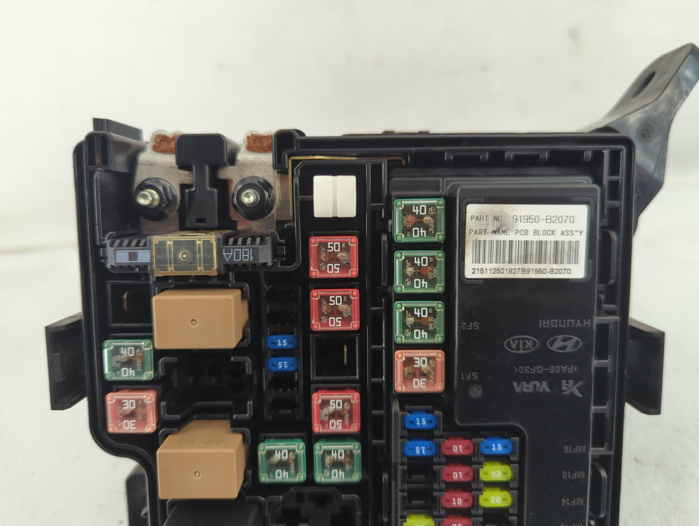 2016 Kia Soul Fusebox Fuse Box Panel Relay Module P/N:91950-B2070 Fits OEM Used Auto Parts - Oemusedautoparts1.com