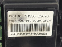 2016 Kia Soul Fusebox Fuse Box Panel Relay Module P/N:91950-B2070 Fits OEM Used Auto Parts - Oemusedautoparts1.com
