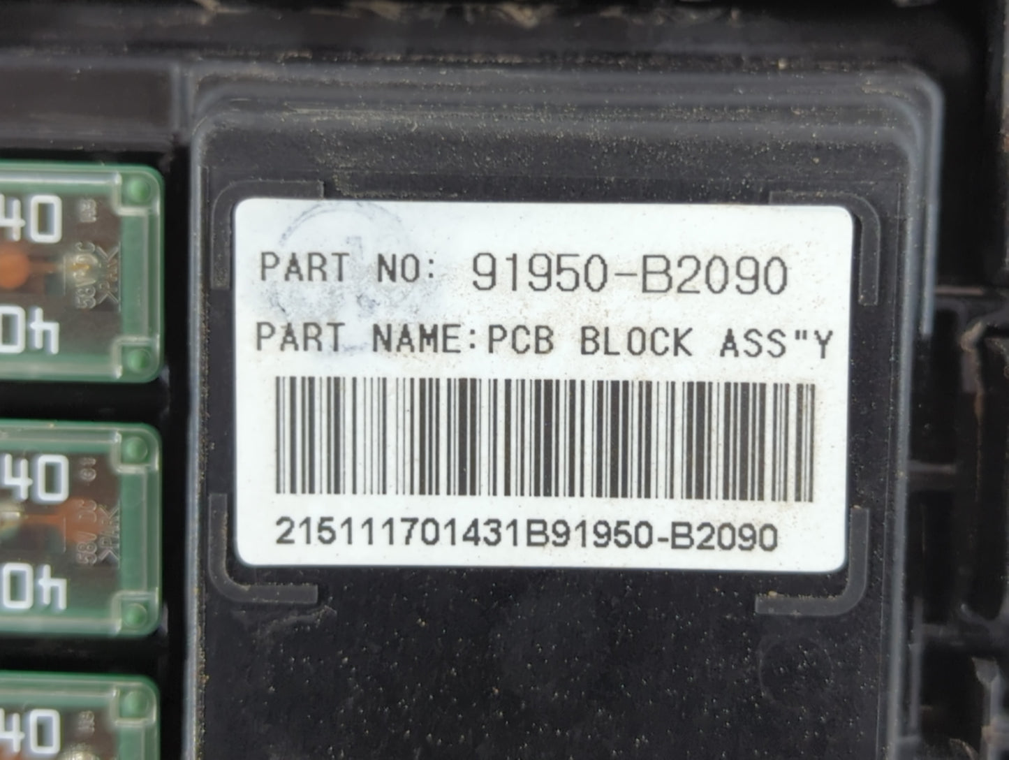 2016 Kia Soul Fusebox Fuse Box Panel Relay Module P/N:91950-B2090 91950-B2280 Fits OEM Used Auto Parts - Oemusedautoparts1.c