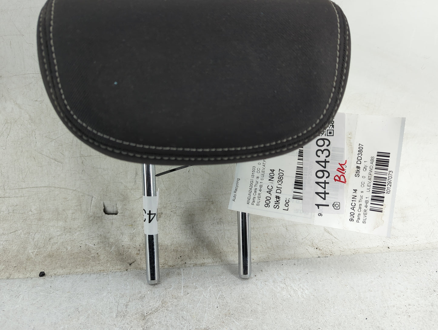 2016 Kia Soul Ev Headrest Head Rest Front Driver Passenger Seat Fits Fits 2014 2015 OEM Used Auto Parts - Oemusedautoparts1.