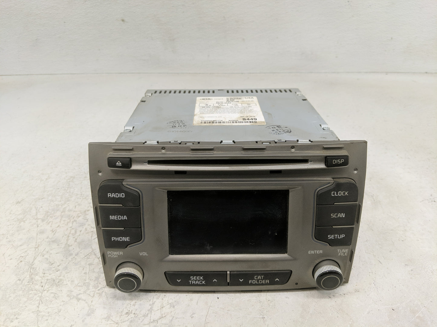 2014-2016 Kia Sportage Radio AM FM Cd Player Receiver Replacement P/N:96180-3W400DC9 Fits Fits 2014 2015 2016 OEM Used Auto 