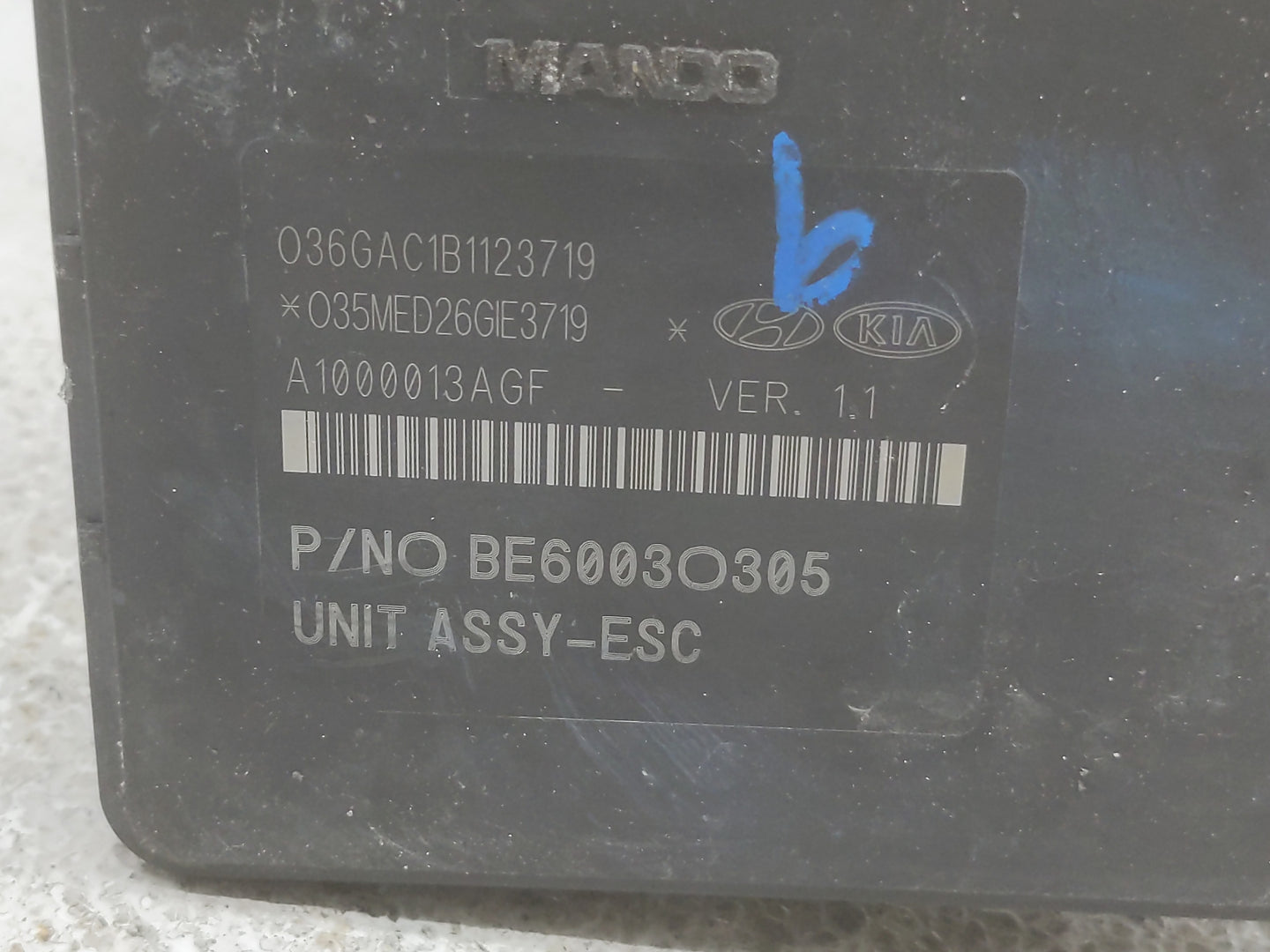 2014-2016 Kia Sportage ABS Pump Control Module Replacement P/N:BE6003O305 Fits Fits 2014 2015 2016 OEM Used Auto Parts - Oem