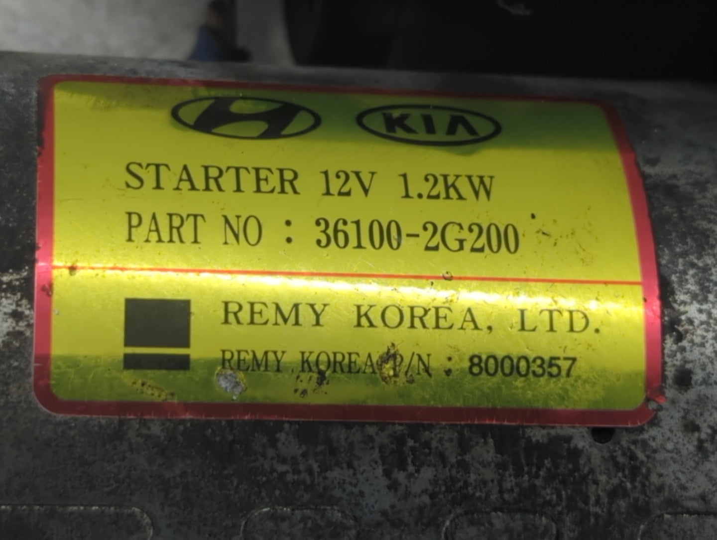 2011-2016 Kia Sportage Car Starter Motor Solenoid OEM P/N:36100-2G200 Fits Fits 2008 2009 2010 2011 2012 2013 2014 2015 2016