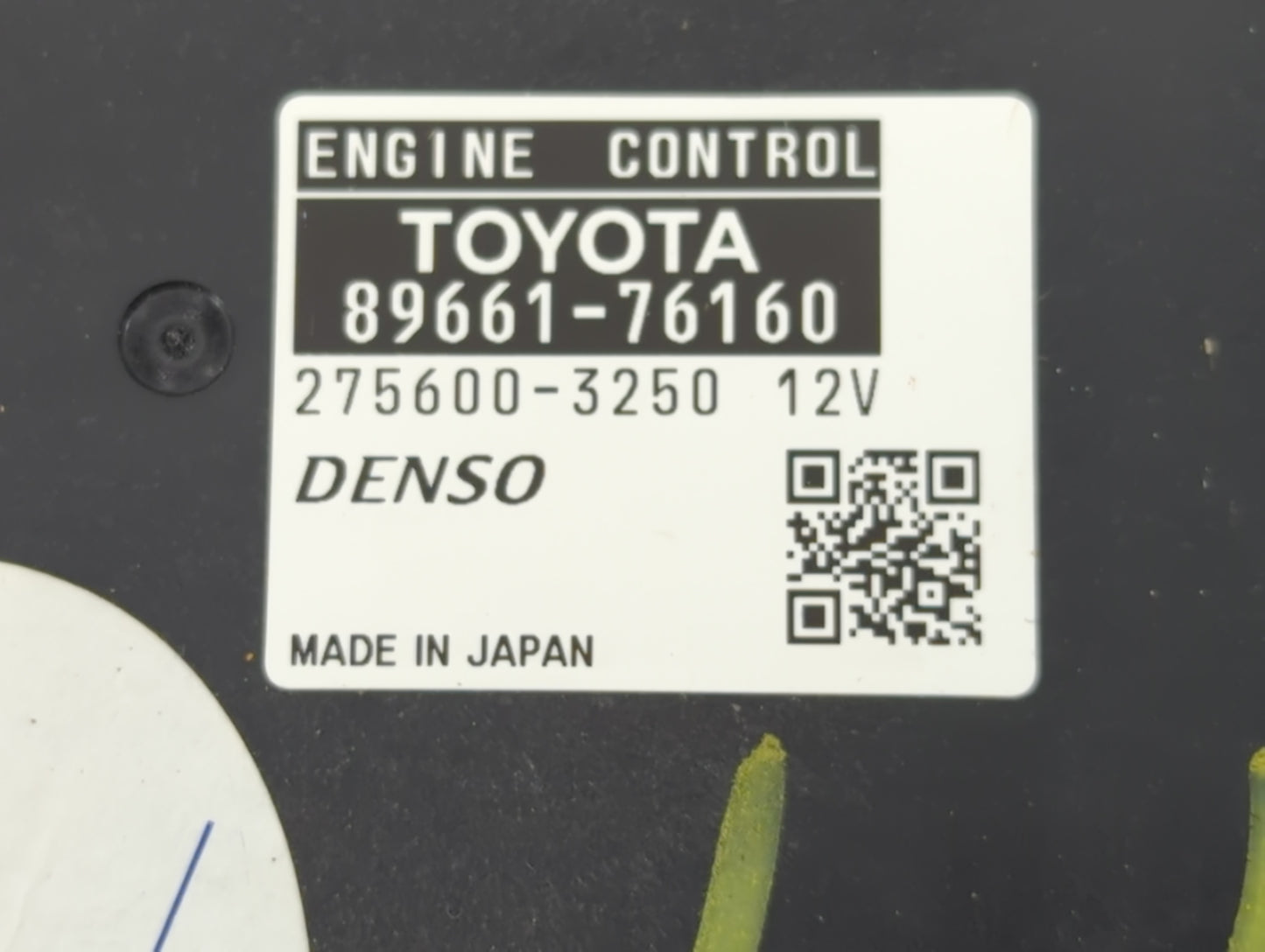 2015-2017 Lexus Ct200h PCM Engine Control Computer ECU ECM PCU OEM P/N:89661-76160 Fits Fits 2015 2016 2017 OEM Used Auto Pa