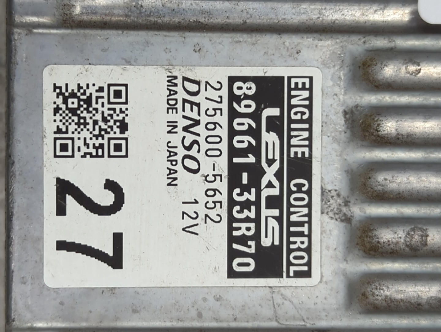 2016 Lexus Es350 PCM Engine Control Computer ECU ECM PCU OEM P/N:89661-33R70 275600-5652 Fits OEM Used Auto Parts - Oemuseda