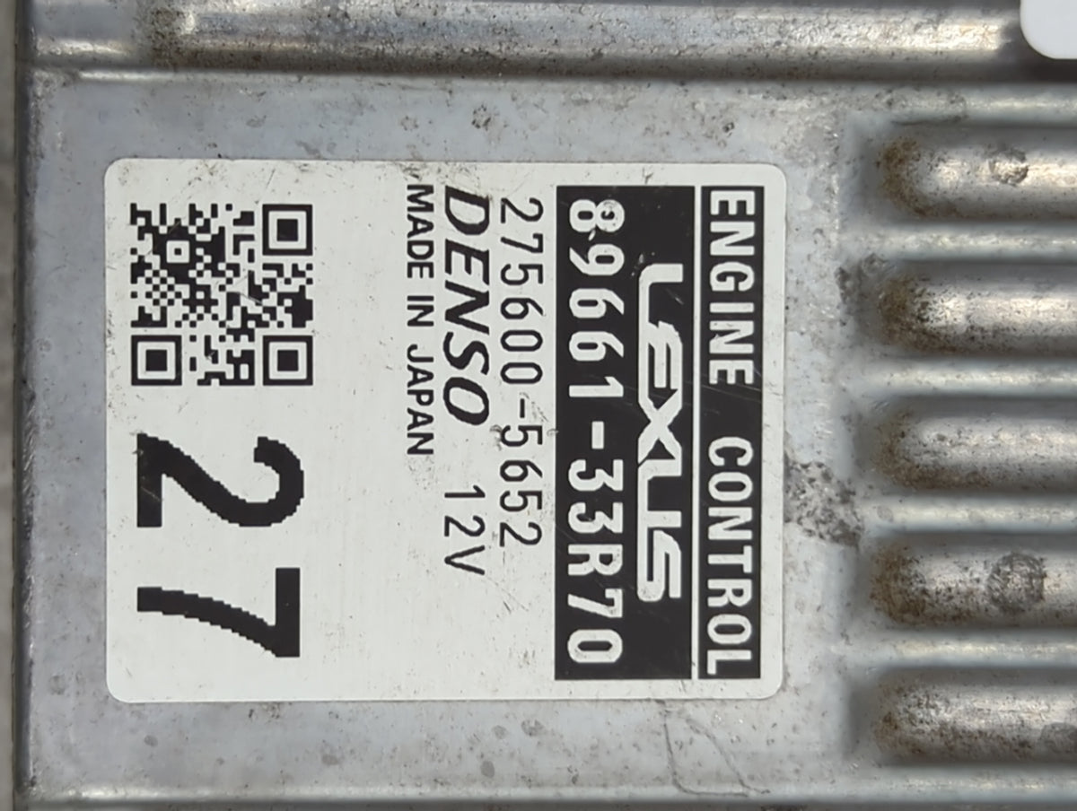 2016 Lexus Es350 PCM Engine Control Computer ECU ECM PCU OEM P/N:89661-33R70 275600-5652 Fits OEM Used Auto Parts - Oemuseda