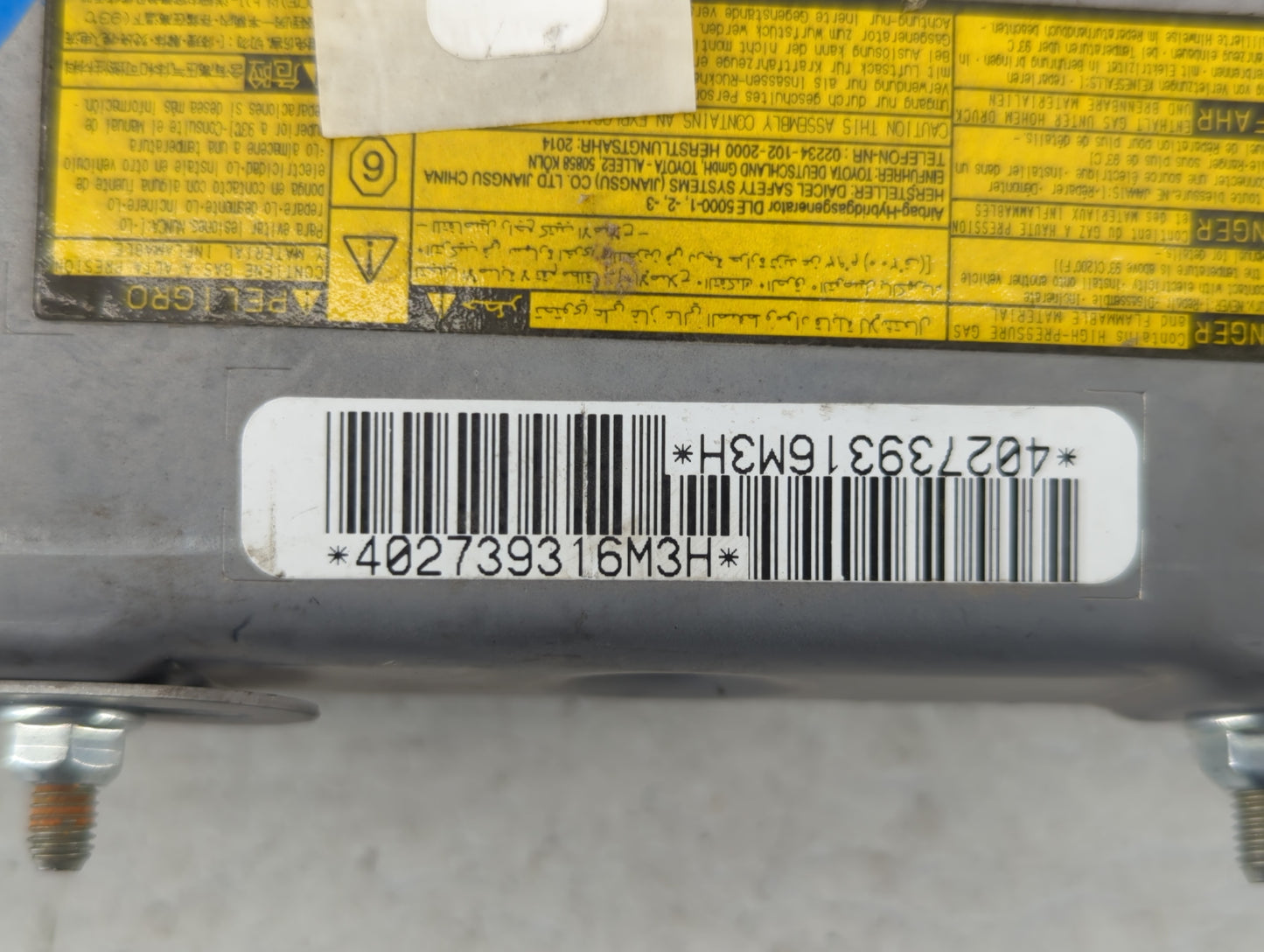 2016-2018 Lexus Es350 Air Bag Passenger Right Knee OEM P/N:402739316M3H Fits Fits 2016 2017 2018 OEM Used Auto Parts - Oemus