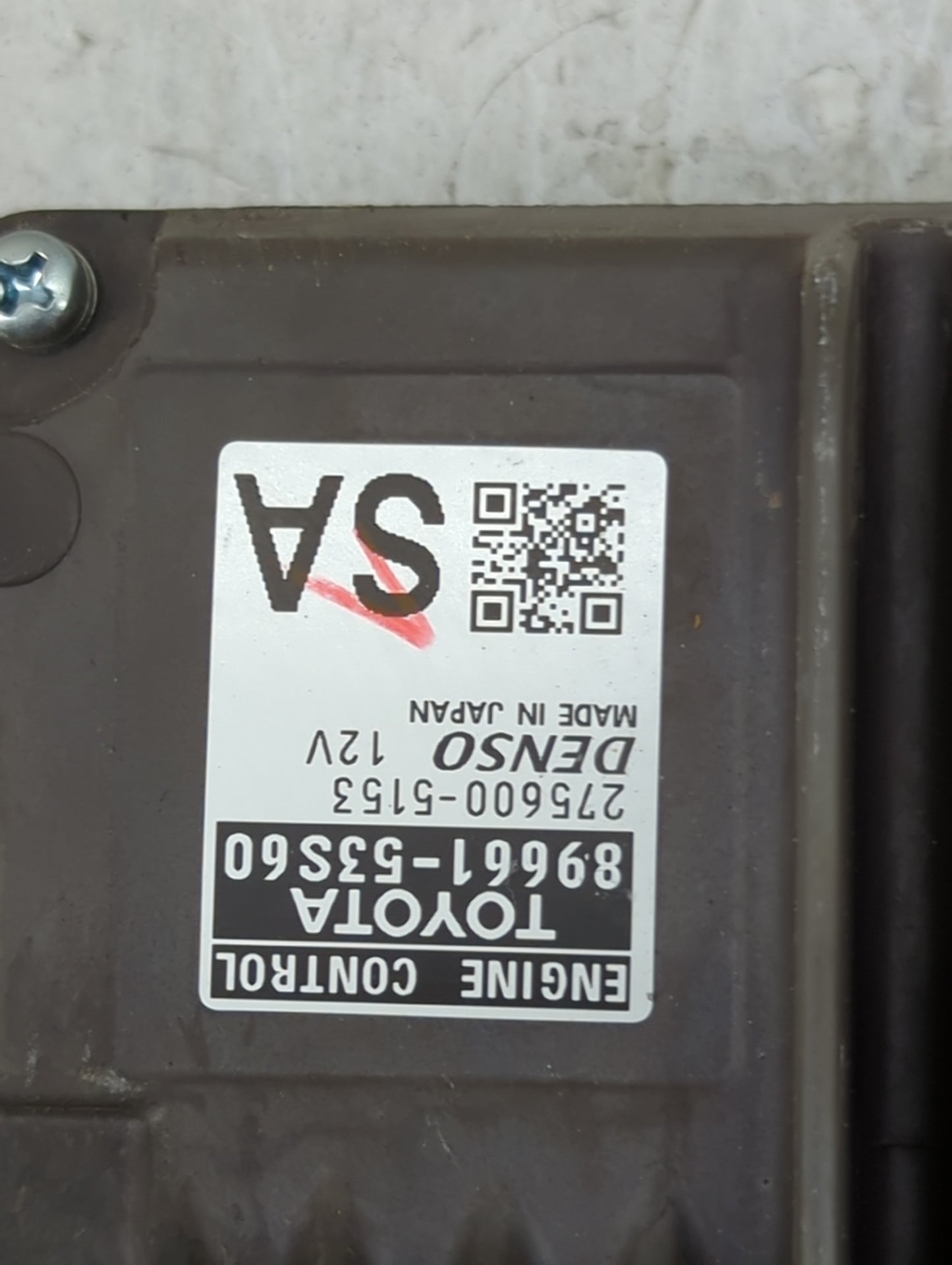2016 Lexus Is200t PCM Engine Control Computer ECU ECM PCU OEM P/N:89661-53S60 Fits OEM Used Auto Parts - Oemusedautoparts1.c