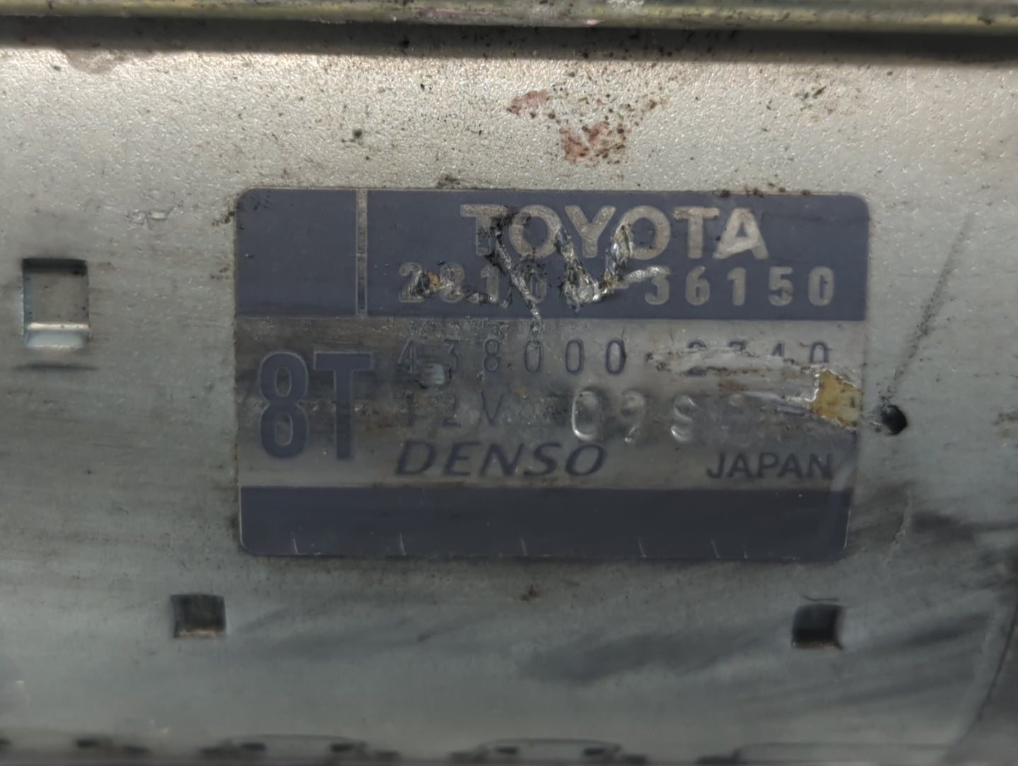 2016-2017 Lexus Is200t Car Starter Motor Solenoid OEM P/N:438000-2740 28100-36150 Fits Fits 2016 2017 2018 2019 OEM Used Aut