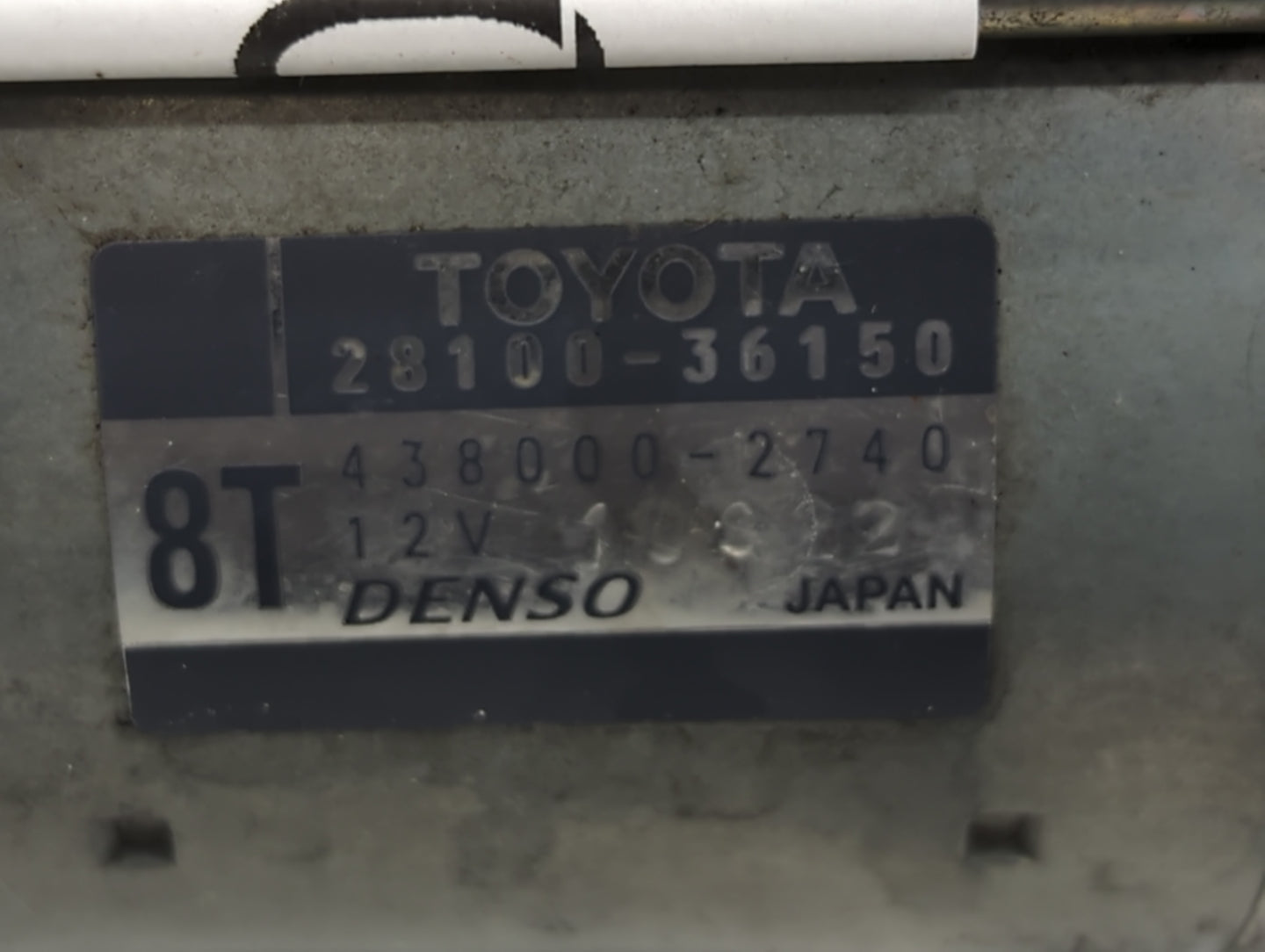 2016-2017 Lexus Is200t Car Starter Motor Solenoid OEM P/N:28100-36150 Fits Fits 2016 2017 2018 2019 OEM Used Auto Parts - Oe