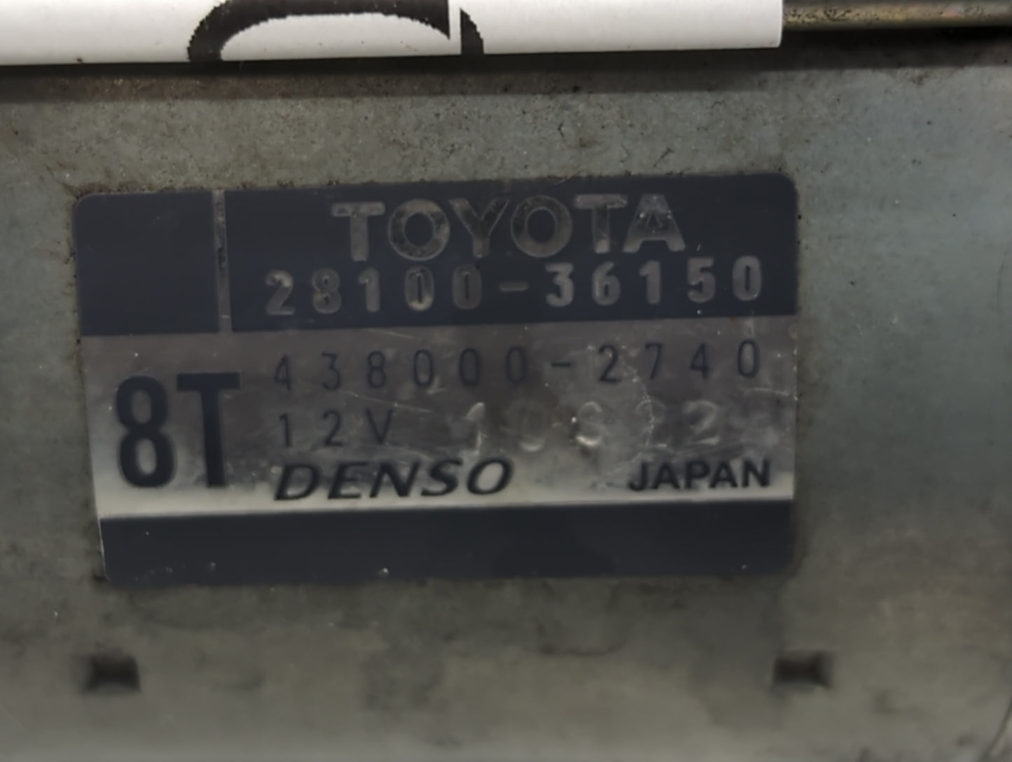 2016-2017 Lexus Is200t Car Starter Motor Solenoid OEM P/N:28100-36150 Fits Fits 2016 2017 2018 2019 OEM Used Auto Parts - Oe