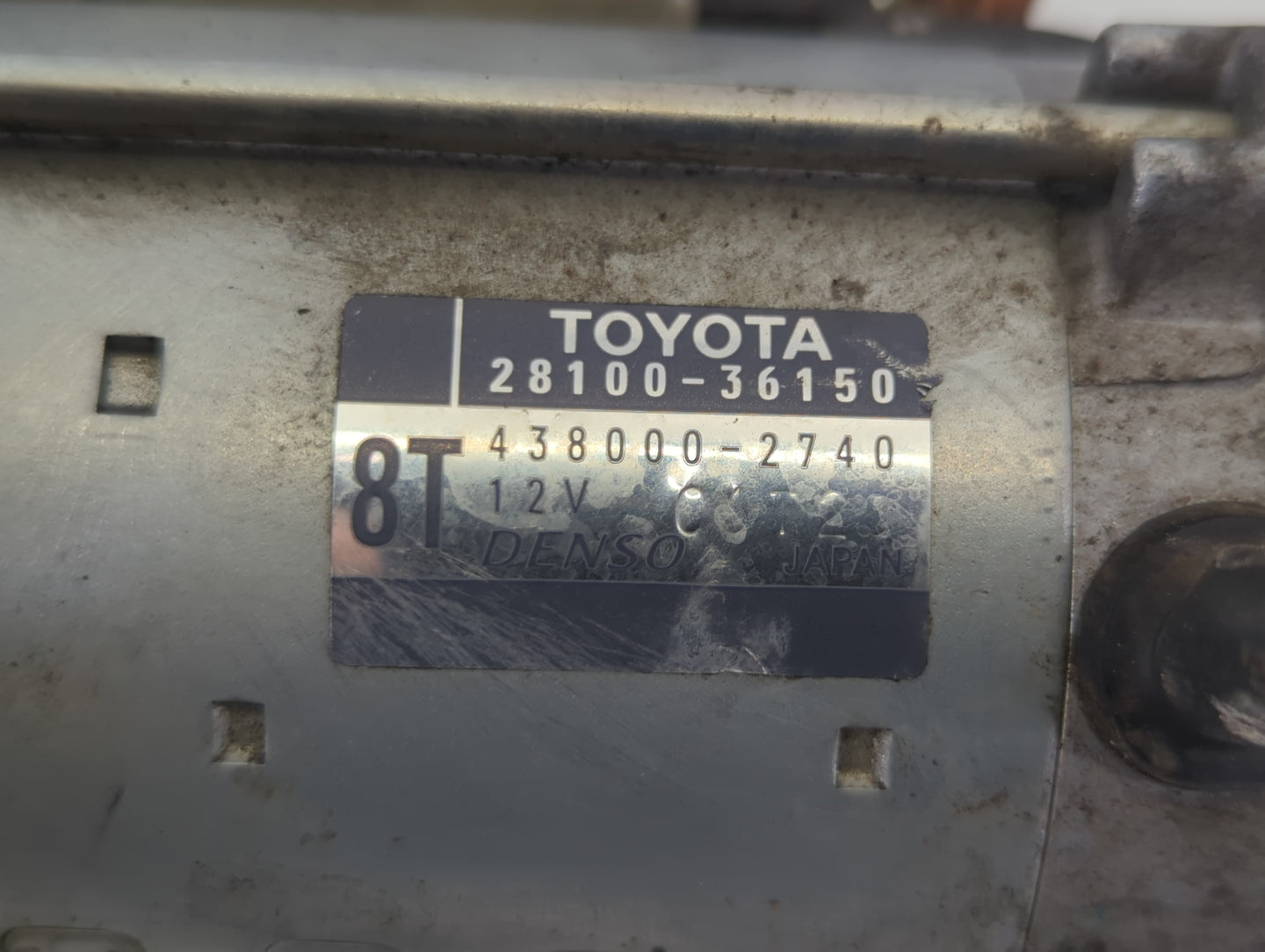 2016-2017 Lexus Rc200t Car Starter Motor Solenoid OEM P/N:438000-2740 28100-36150 Fits Fits 2016 2017 2018 2019 OEM Used Aut