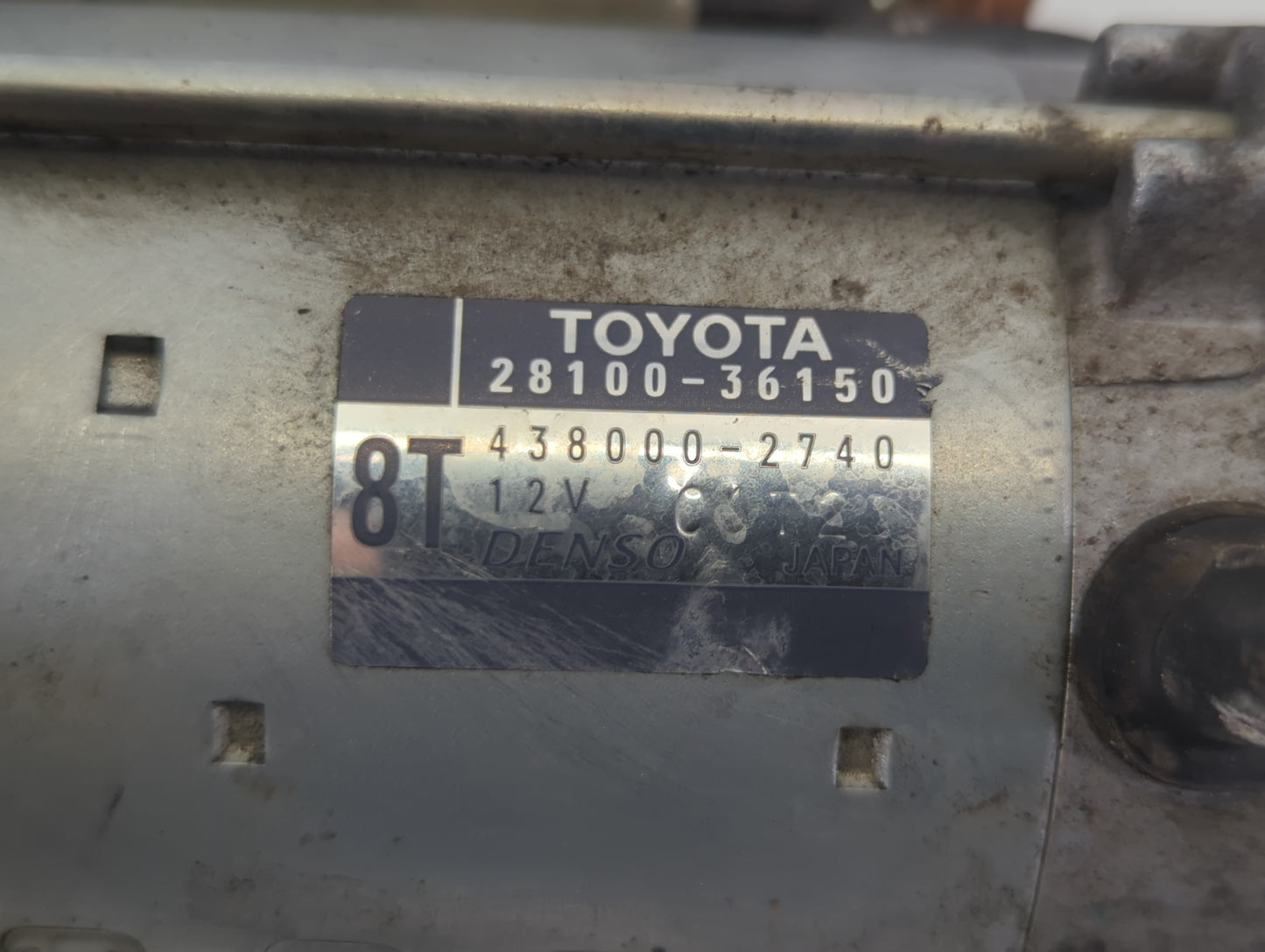 2016-2017 Lexus Rc200t Car Starter Motor Solenoid OEM P/N:438000-2740 28100-36150 Fits Fits 2016 2017 2018 2019 OEM Used Aut