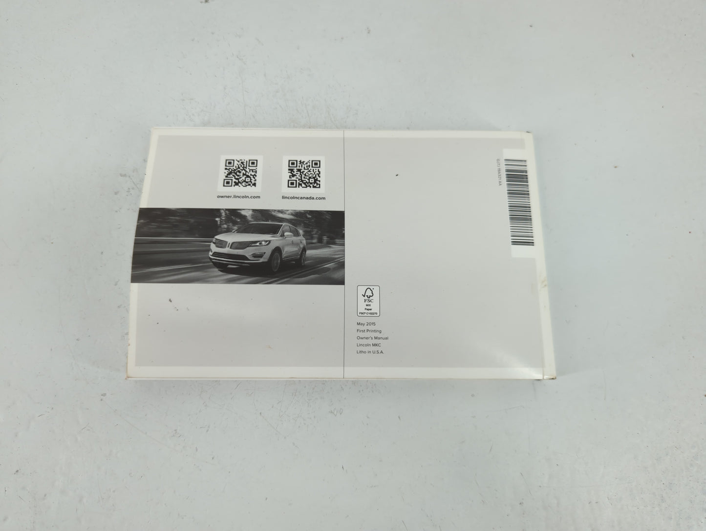 2016 Lincoln Mkc Owners Manual Book Guide P/N:GJ7J 19A321 AA OEM Used Auto Parts - Oemusedautoparts1.com