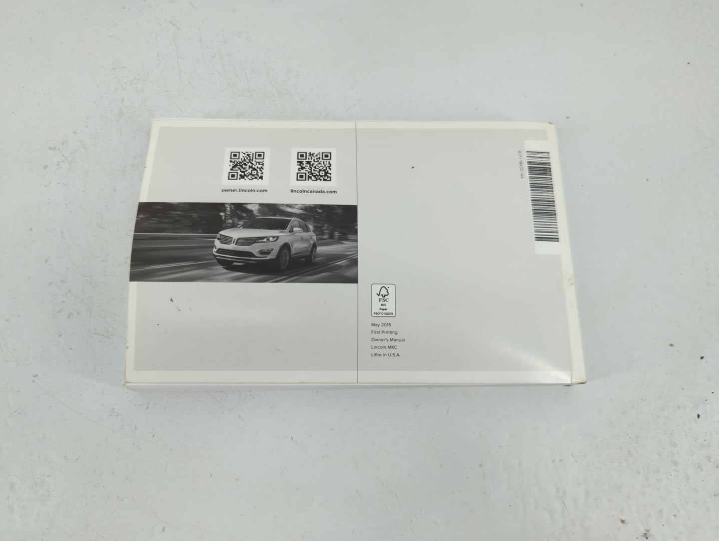 2016 Lincoln Mkc Owners Manual Book Guide P/N:GJ7J 19A321 AA OEM Used Auto Parts - Oemusedautoparts1.com
