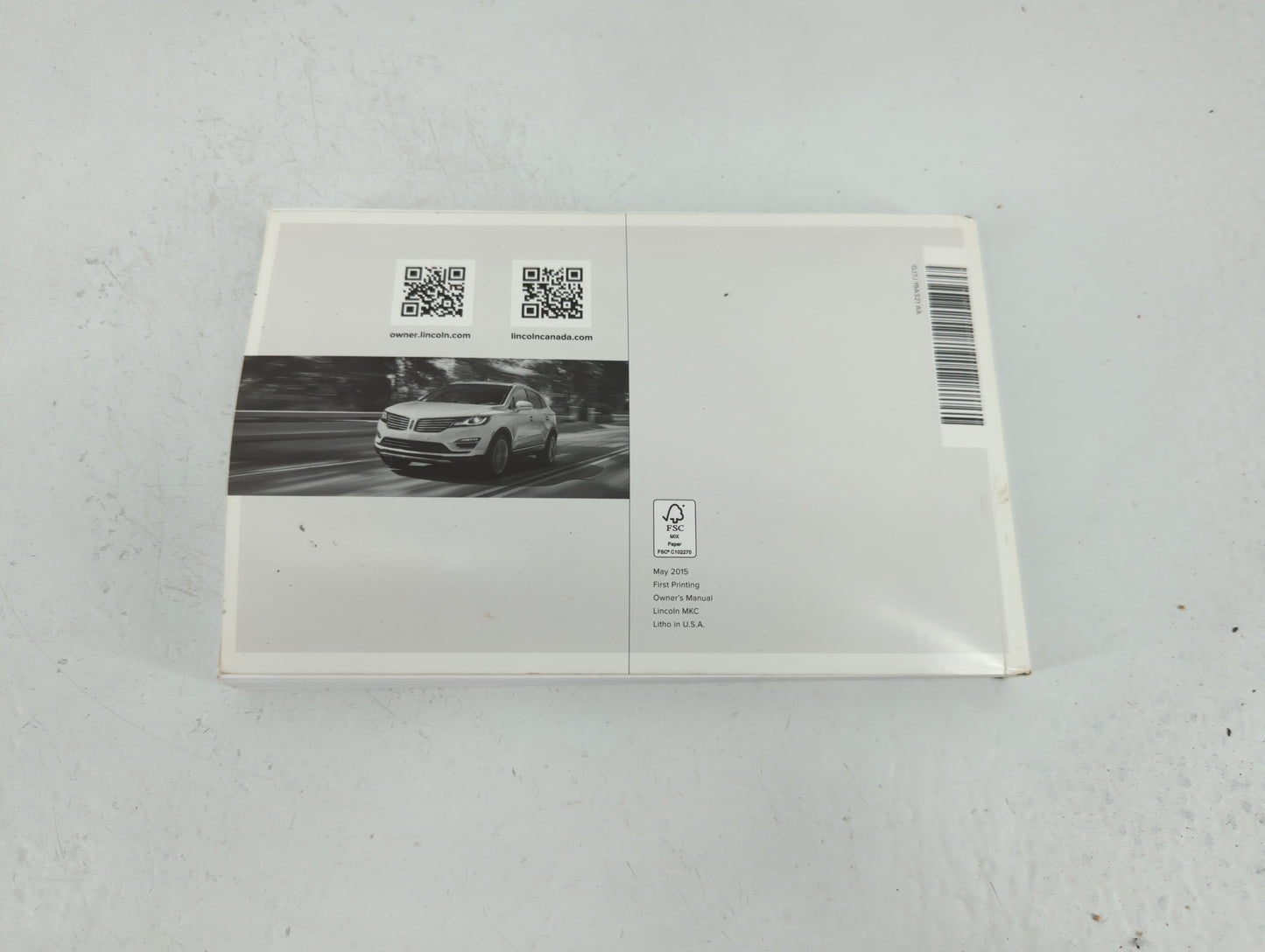 2016 Lincoln Mkc Owners Manual Book Guide P/N:GJ7J 19A321 AA OEM Used Auto Parts - Oemusedautoparts1.com