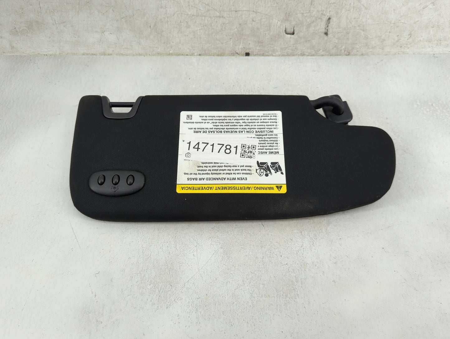 2016-2018 Lincoln Mkx Sun Visor Shade Replacement Driver Left Mirror Fits Fits 2016 2017 2018 2019 OEM Used Auto Parts - Oem