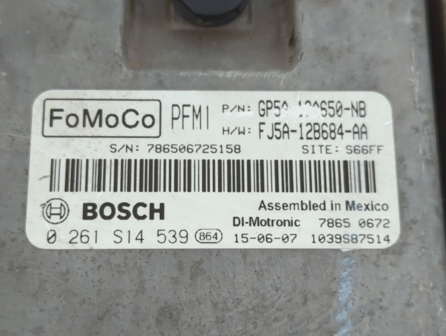 2016 Lincoln Mkz PCM Engine Control Computer ECU ECM PCU OEM P/N:FJ5A-12B684-AA GP5A-12A650-NB Fits OEM Used Auto Parts - Oe