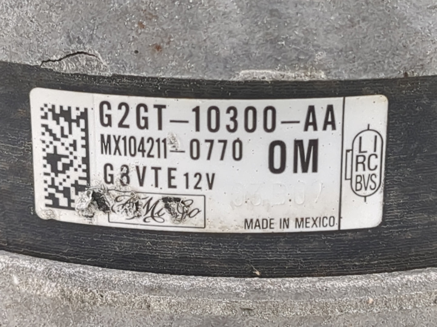 2013-2020 Lincoln Mkz Alternator Replacement Generator Charging Assembly Engine OEM P/N:MX104211-0770 G2GT-10300-AA Fits OEM