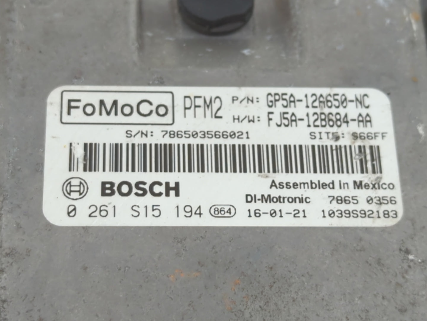 2016 Lincoln Mkz PCM Engine Control Computer ECU ECM PCU OEM P/N:GP5A-12A650-DF GP5A-12A650-PB, GP5A-12A650-NC Fits OEM Used