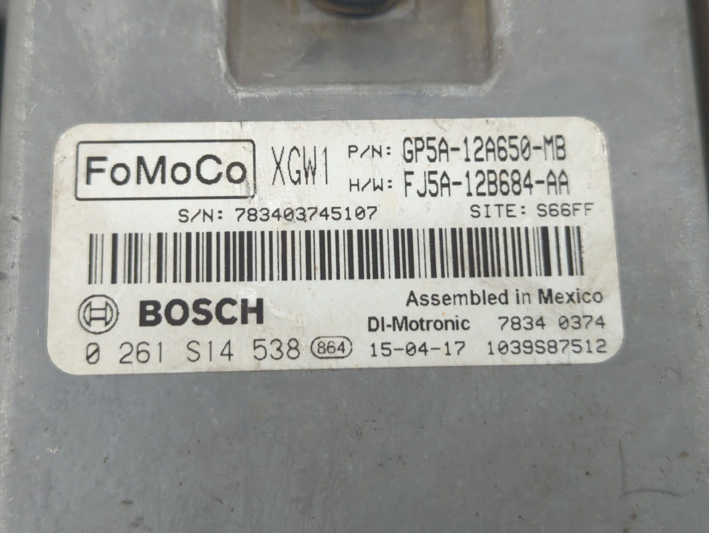 2016 Lincoln Mkz PCM Engine Control Computer ECU ECM PCU OEM P/N:GP5A-12650-RC GP5A-12A650-NB, FJ5A-12B684-AA, GP5A-12A650-M