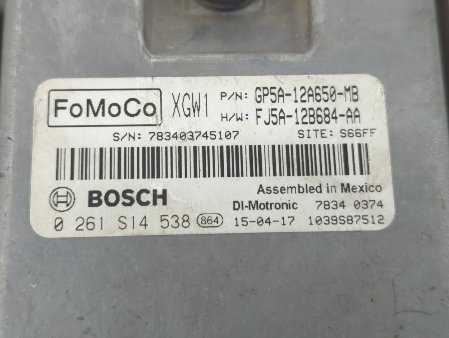 2016 Lincoln Mkz PCM Engine Control Computer ECU ECM PCU OEM P/N:GP5A-12650-RC GP5A-12A650-NB, FJ5A-12B684-AA, GP5A-12A650-M
