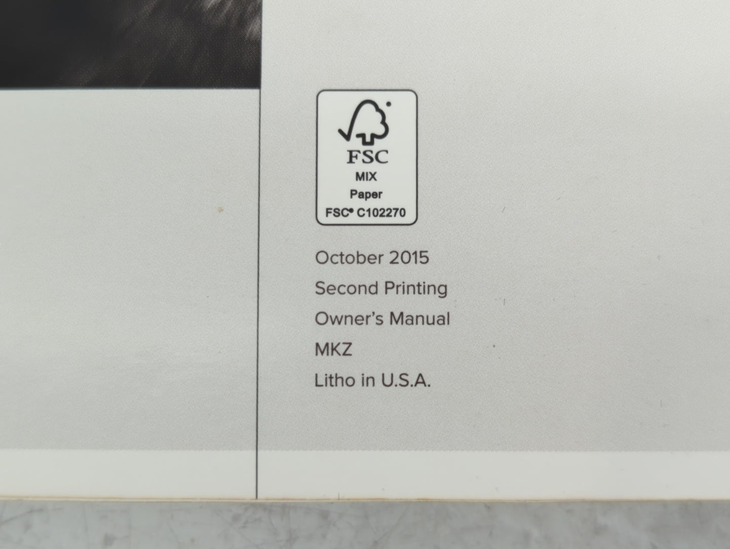 2016 Lincoln Mkz Owners Manual Book Guide P/N:C102270 OEM Used Auto Parts - Oemusedautoparts1.com