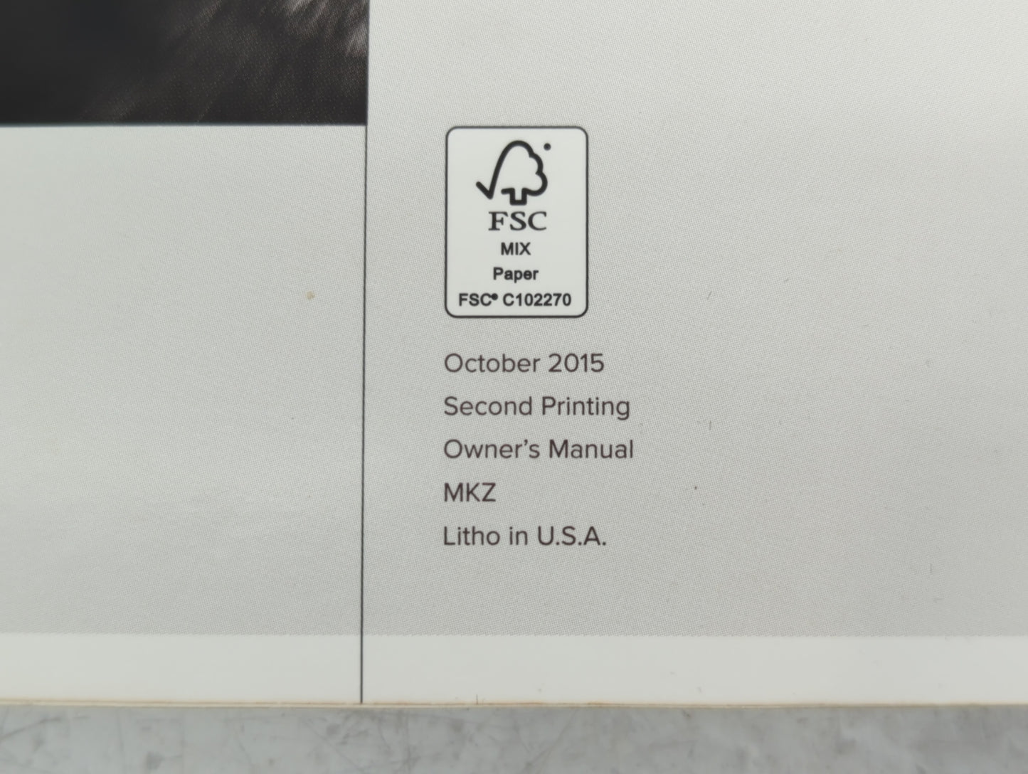 2016 Lincoln Mkz Owners Manual Book Guide P/N:C102270 OEM Used Auto Parts - Oemusedautoparts1.com