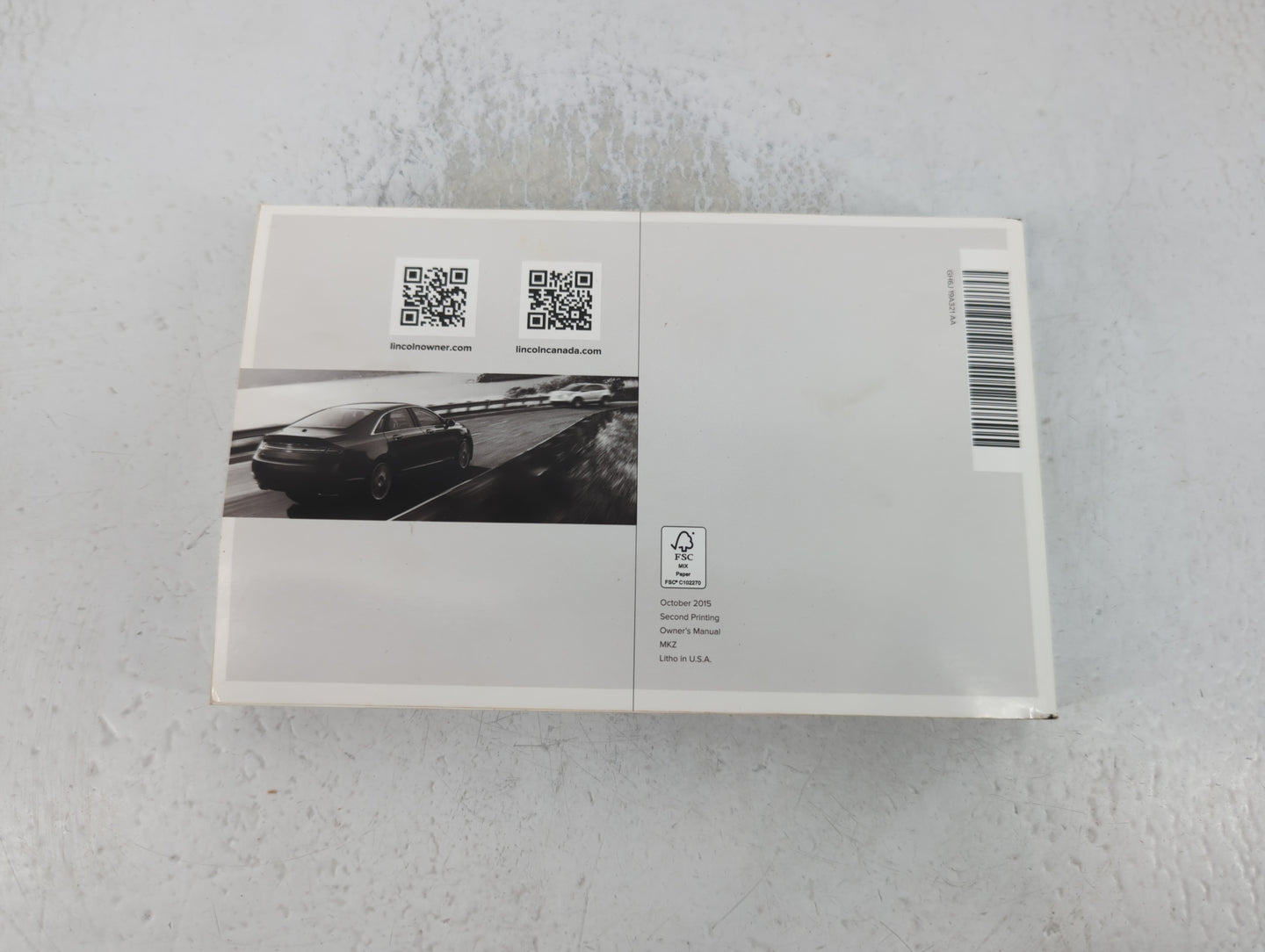 2016 Lincoln Mkz Owners Manual Book Guide P/N:C102270 OEM Used Auto Parts - Oemusedautoparts1.com
