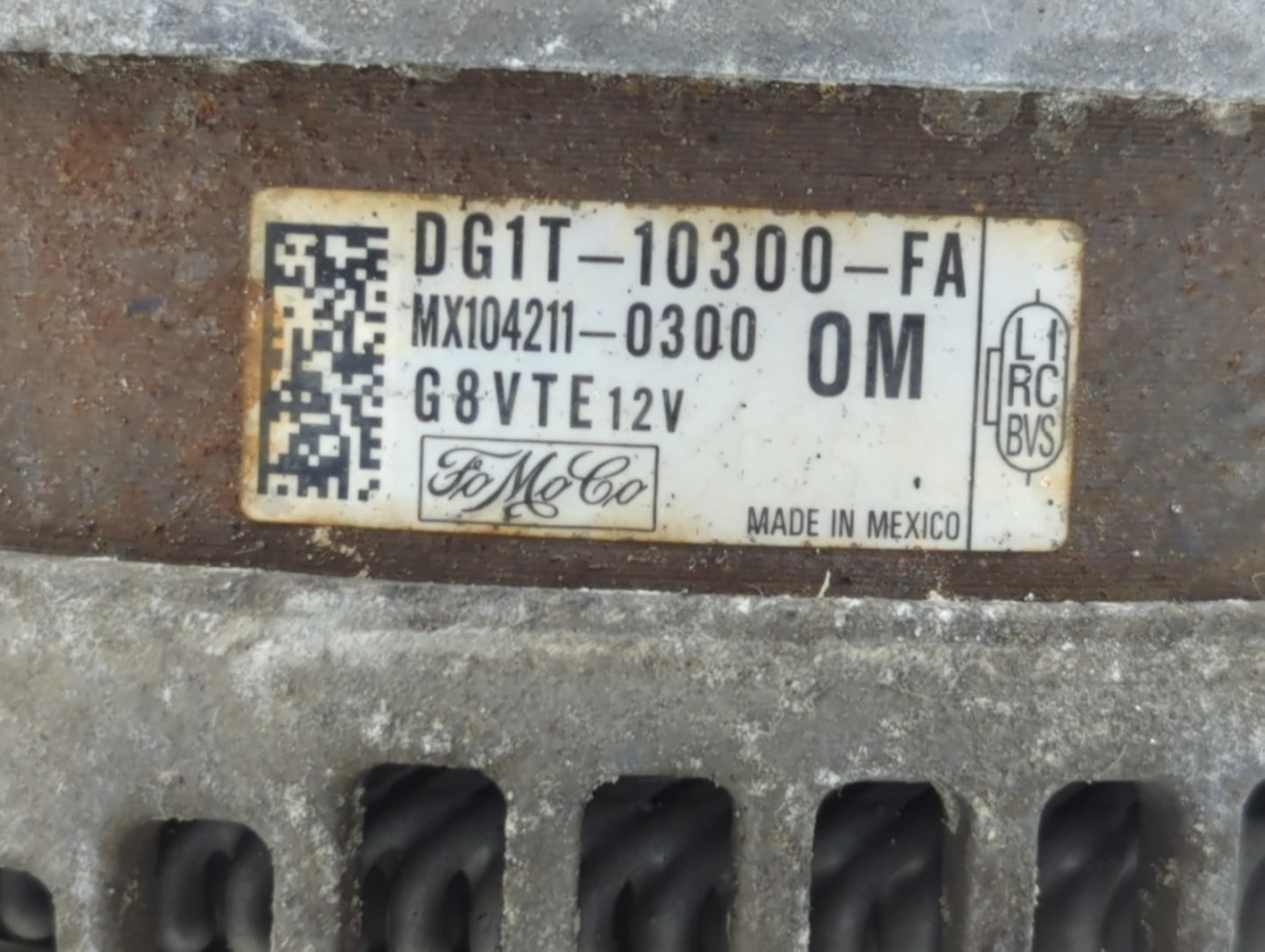2013-2020 Lincoln Mkz Alternator Replacement Generator Charging Assembly Engine OEM P/N:DG1T-10300-FA Fits OEM Used Auto Par