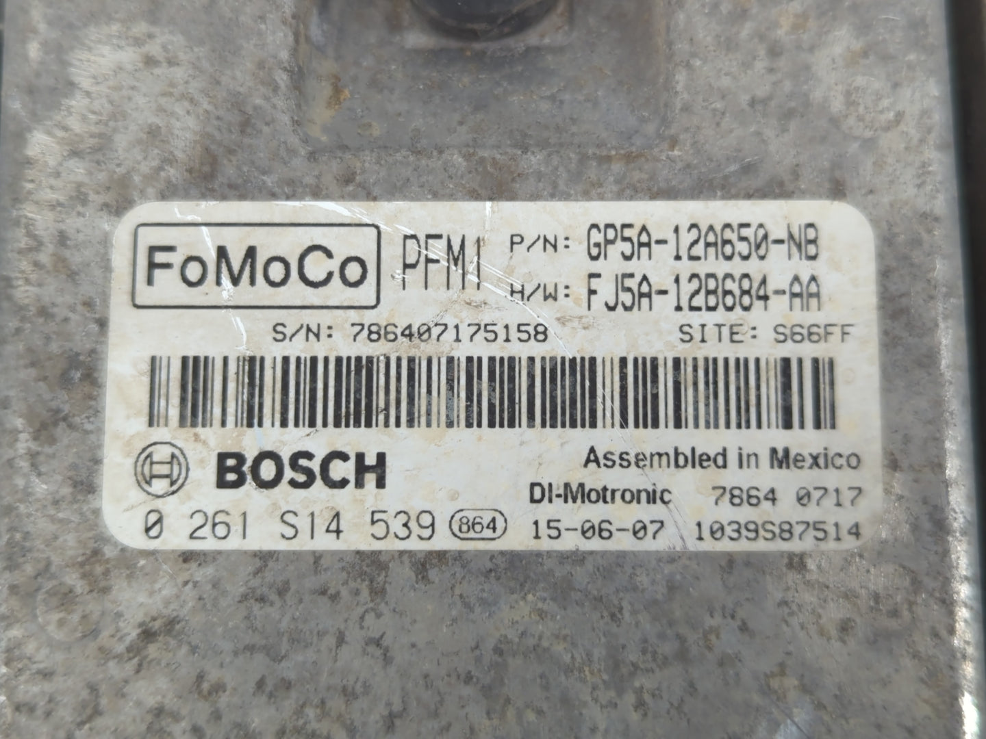 2016 Lincoln Mkz PCM Engine Control Computer ECU ECM PCU OEM P/N:FJ5A-12B684-AA GP5A-12A650-NB Fits OEM Used Auto Parts - Oe