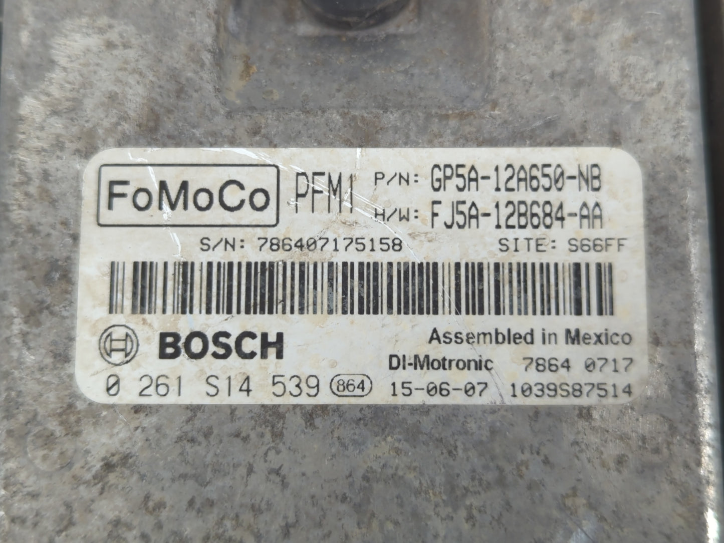 2016 Lincoln Mkz PCM Engine Control Computer ECU ECM PCU OEM P/N:FJ5A-12B684-AA GP5A-12A650-NB Fits OEM Used Auto Parts - Oe