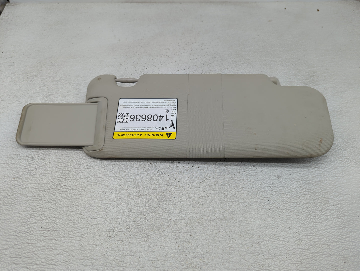 2014-2018 Mazda 3 Sun Visor Shade Replacement Driver Left Mirror Fits Fits 2014 2015 2016 2017 2018 OEM Used Auto Parts - Oe