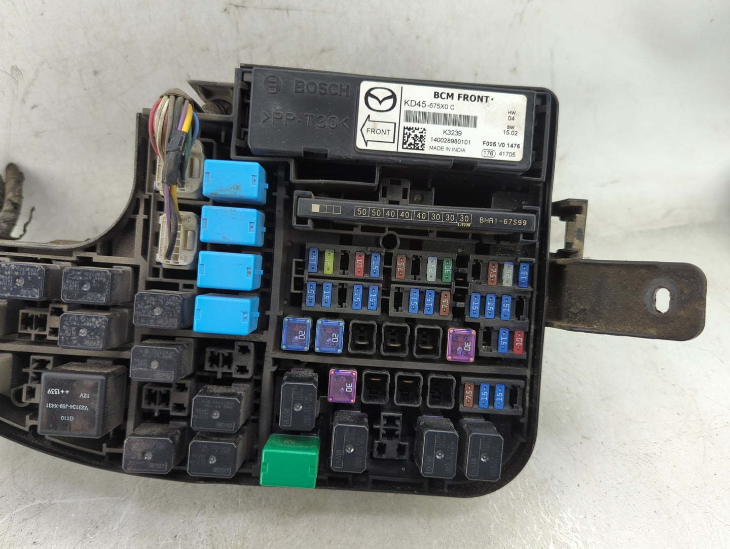 2014-2016 Mazda 3 Fusebox Fuse Box Panel Relay Module P/N:BHR1-67S99 Fits Fits 2014 2015 2016 OEM Used Auto Parts - Oemuseda