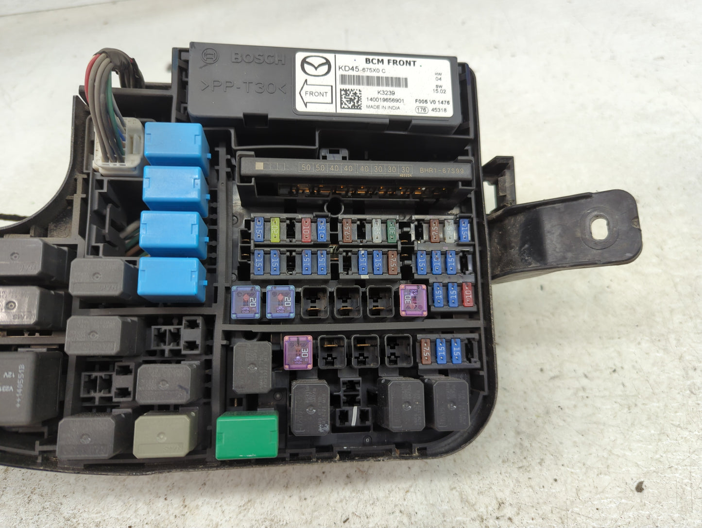 2014-2016 Mazda 3 Fusebox Fuse Box Panel Relay Module P/N:KD45-675X0 Fits Fits 2014 2015 2016 OEM Used Auto Parts - Oemuseda
