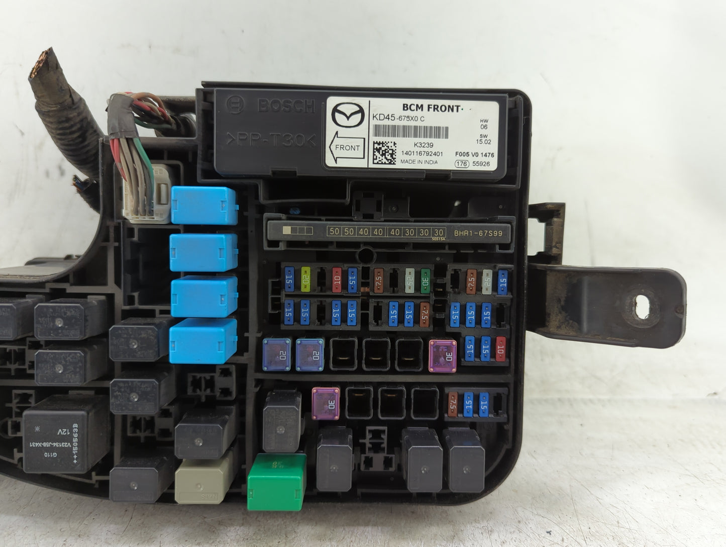 2014-2016 Mazda 3 Fusebox Fuse Box Panel Relay Module P/N:KD45-675X0 C Fits Fits 2014 2015 2016 OEM Used Auto Parts - Oemuse