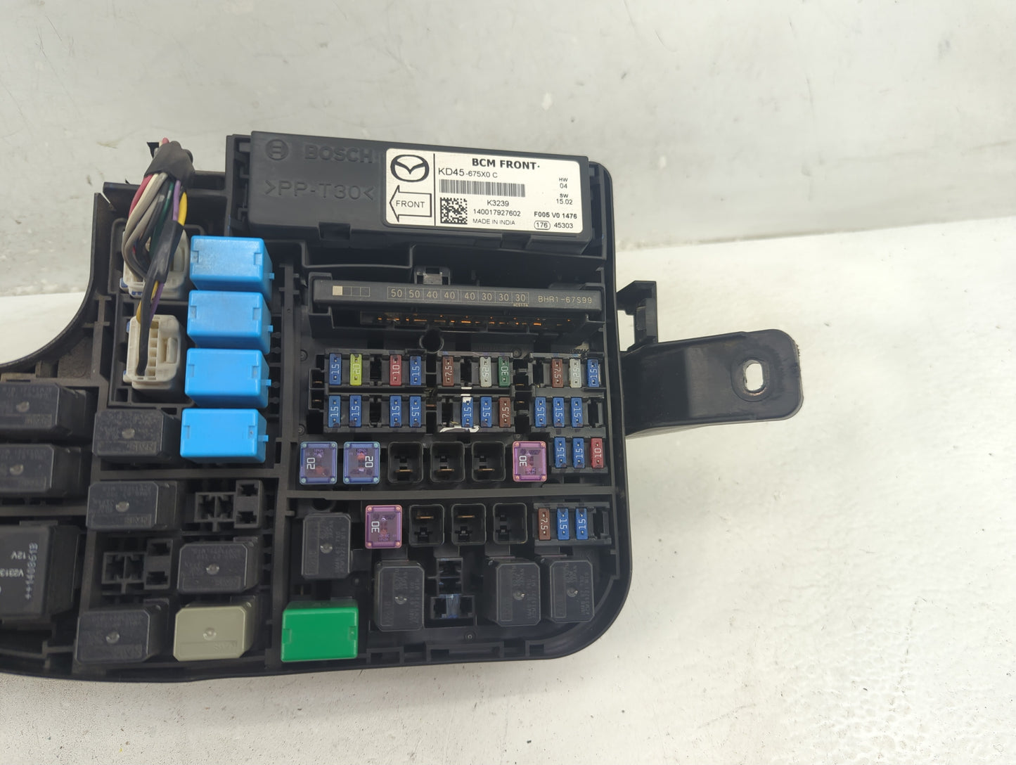 2014-2016 Mazda 3 Fusebox Fuse Box Panel Relay Module P/N:KD45-675X0 Fits Fits 2014 2015 2016 OEM Used Auto Parts - Oemuseda