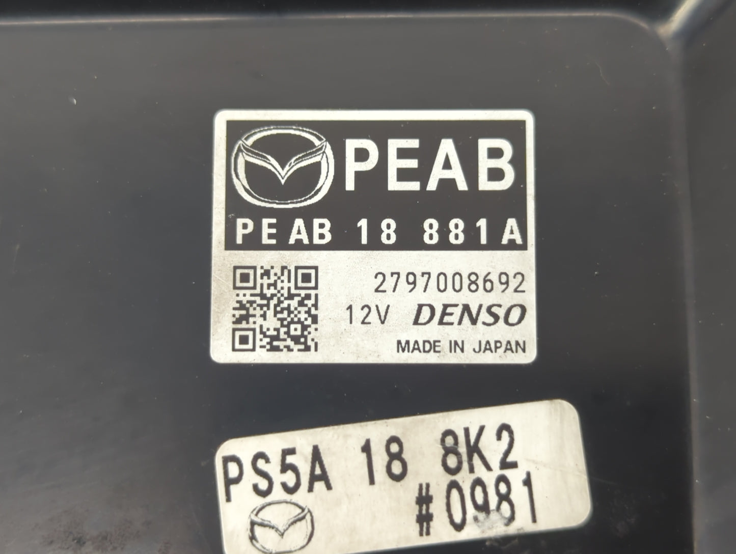 2014-2016 Mazda 3 PCM Engine Control Computer ECU ECM PCU OEM P/N:PEAB 18 881A PEDB 18 881A, PEAB18881A Fits Fits 2014 2015 