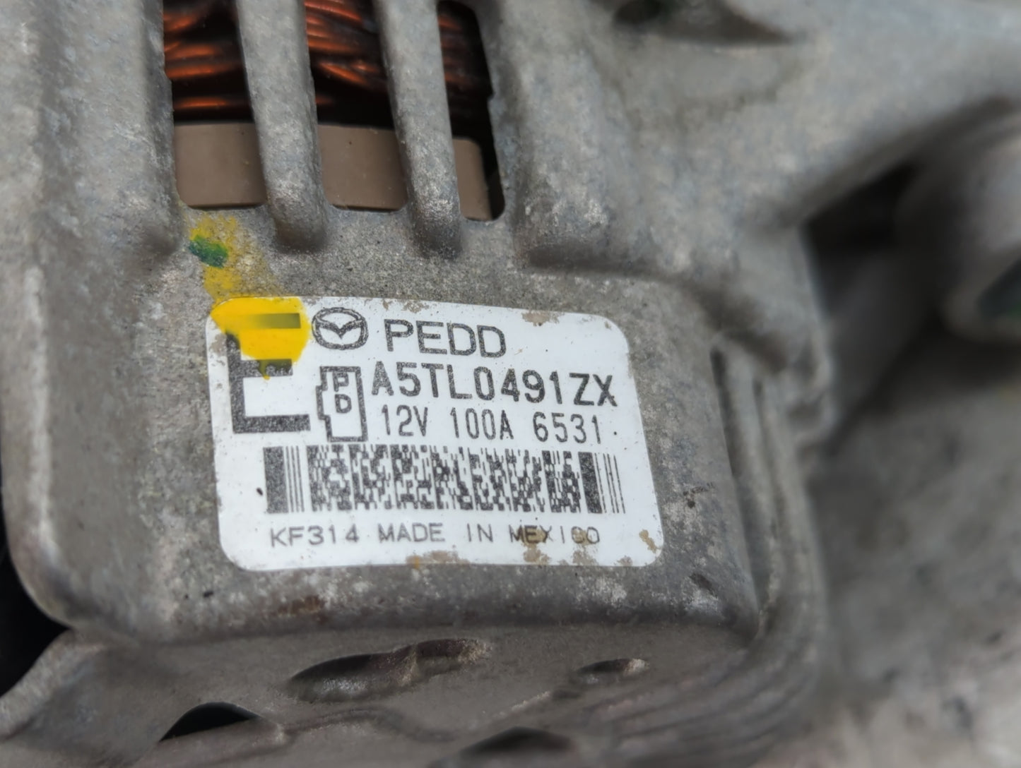 2014-2017 Mazda 3 Alternator Replacement Generator Charging Assembly Engine OEM P/N:12V100A 5123 A5TL0491 Fits OEM Used Auto