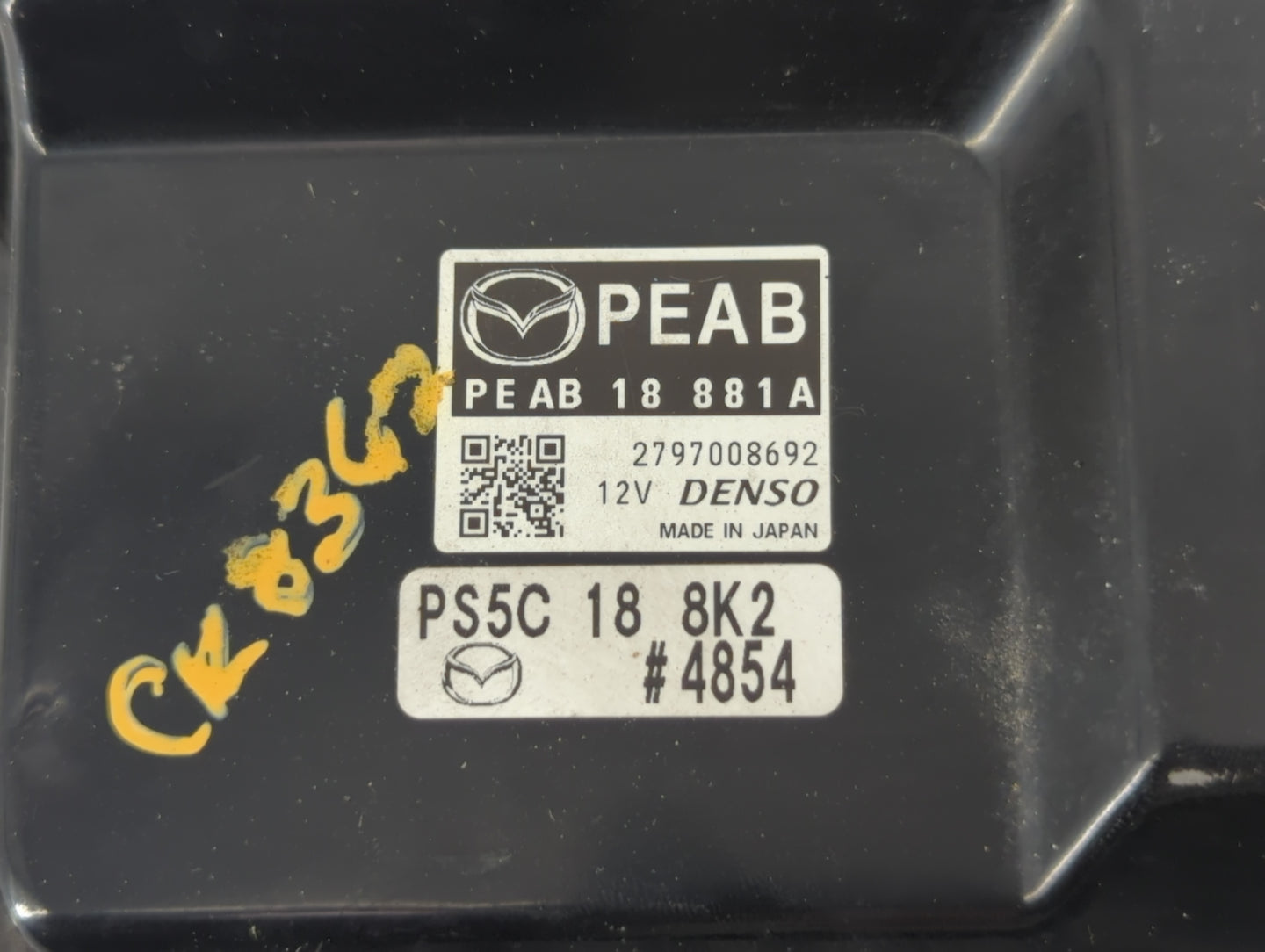 2014-2016 Mazda 3 PCM Engine Control Computer ECU ECM PCU OEM P/N:PEAB 18 1881 A Fits Fits 2014 2015 2016 OEM Used Auto Part