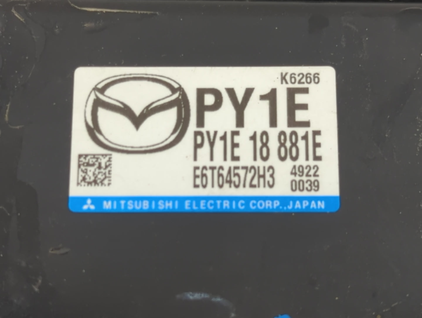 2014-2016 Mazda 6 PCM Engine Control Computer ECU ECM PCU OEM P/N:PY1E 18 881E Fits Fits 2014 2015 2016 OEM Used Auto Parts 