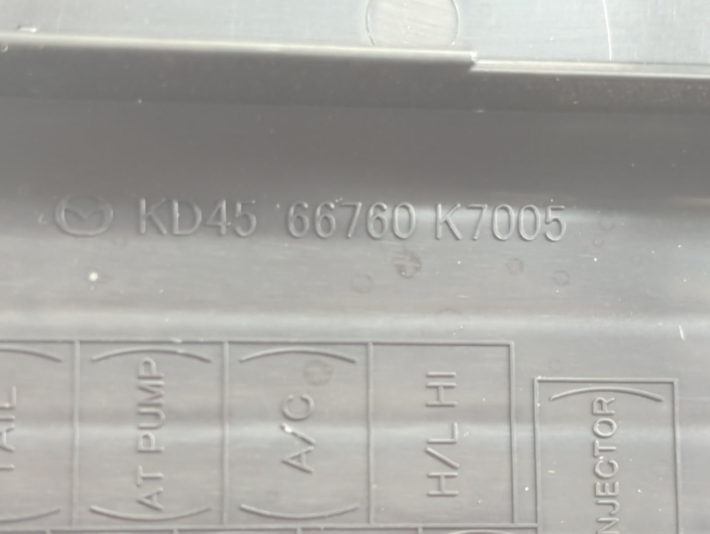 2014-2016 Mazda 6 Fusebox Fuse Box Panel Relay Module P/N:KD45 66760 K7005 Fits Fits 2014 2015 2016 OEM Used Auto Parts - Oe