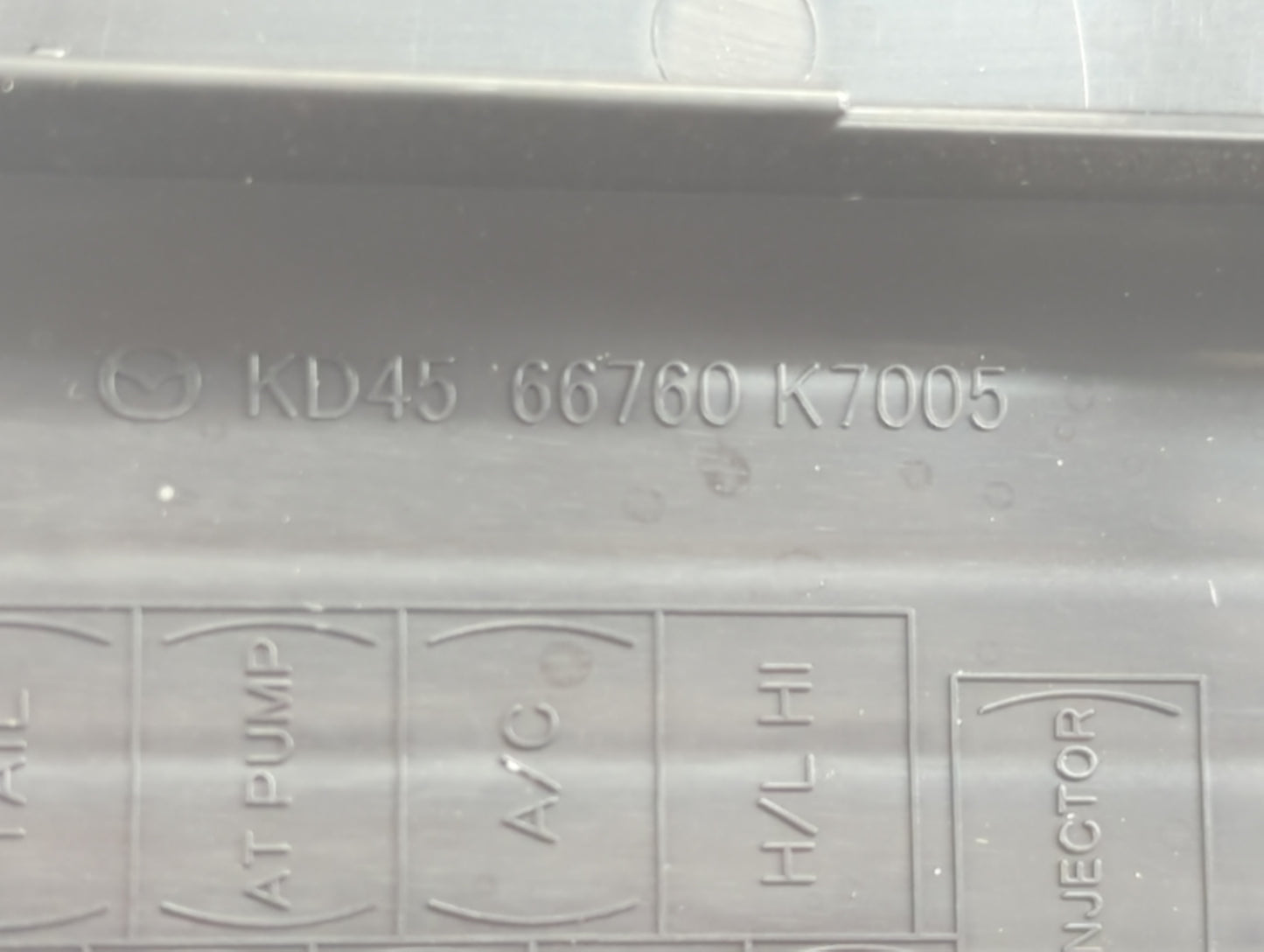 2014-2016 Mazda 6 Fusebox Fuse Box Panel Relay Module P/N:KD45 66760 K7005 Fits Fits 2014 2015 2016 OEM Used Auto Parts - Oe