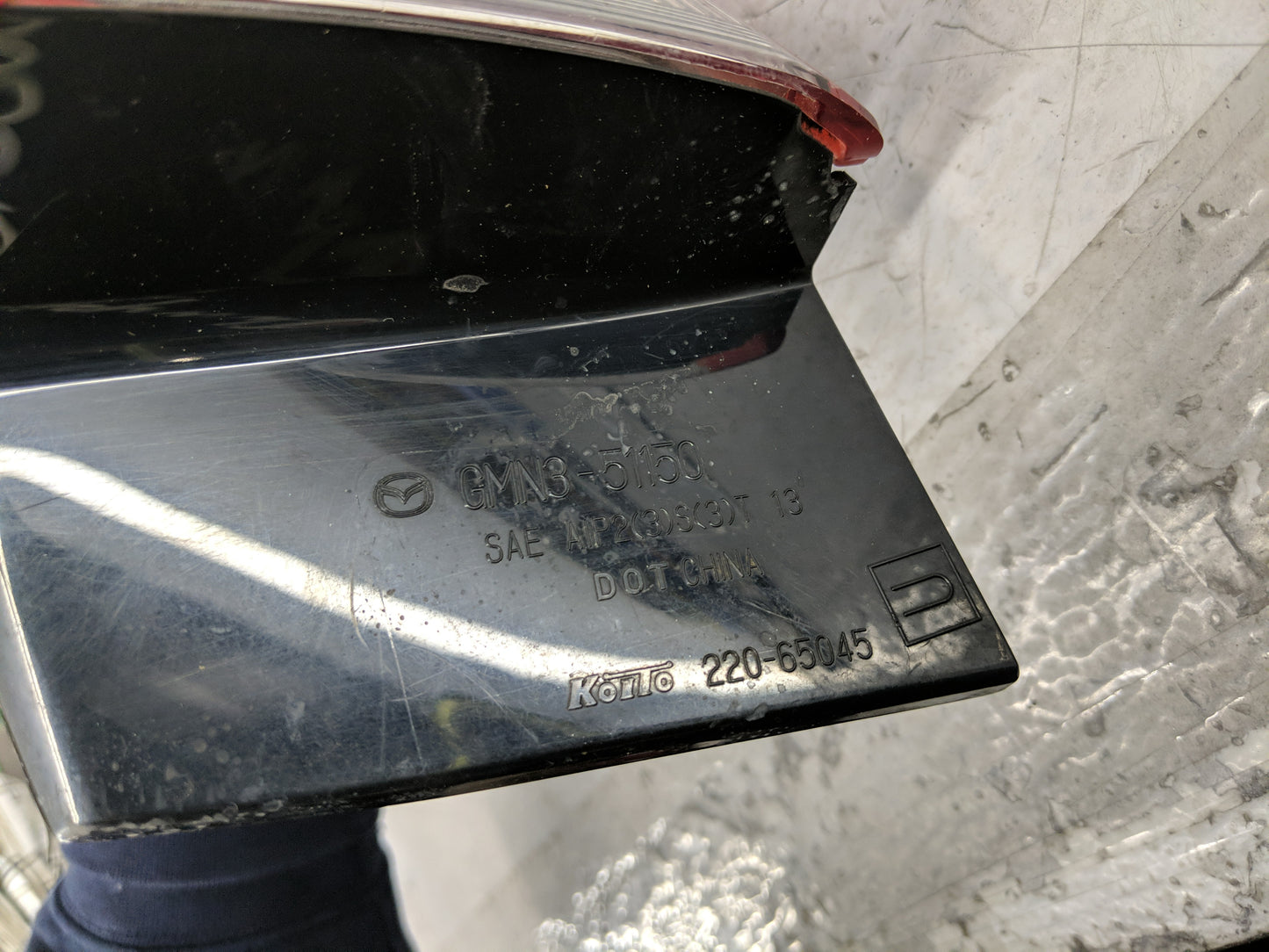 2014-2017 Mazda 6 Tail Light Assembly Passenger Right OEM P/N:220-65045 Fits Fits 2014 2015 2016 2017 OEM Used Auto Parts - 