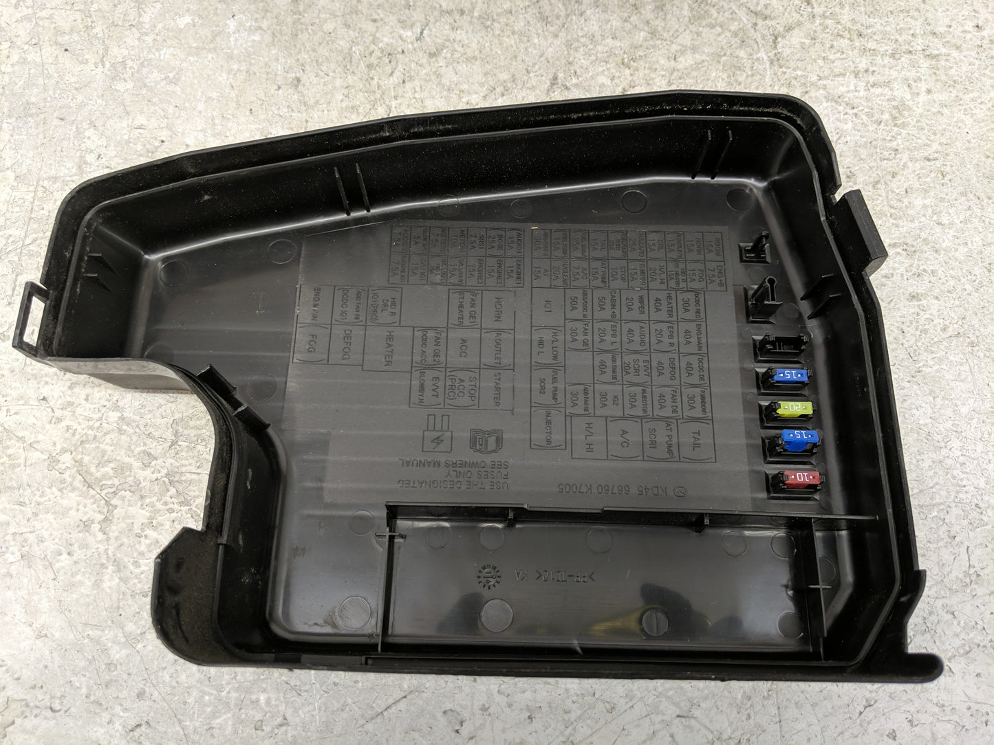 2014-2016 Mazda 6 Fusebox Fuse Box Panel Relay Module P/N:G46C-675X0 A KD45 66760 K7005 Fits Fits 2014 2015 2016 OEM Used Au