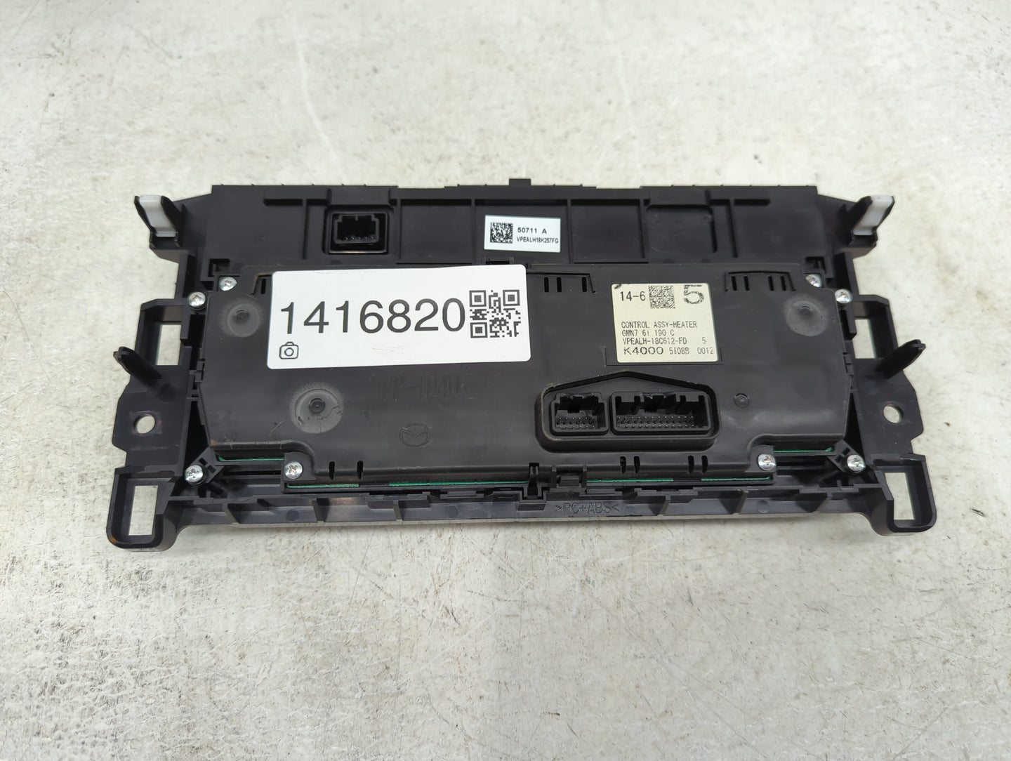 2016 Mazda 6 Climate Control Module Temperature AC/Heater Replacement Fits OEM Used Auto Parts - Oemusedautoparts1.com